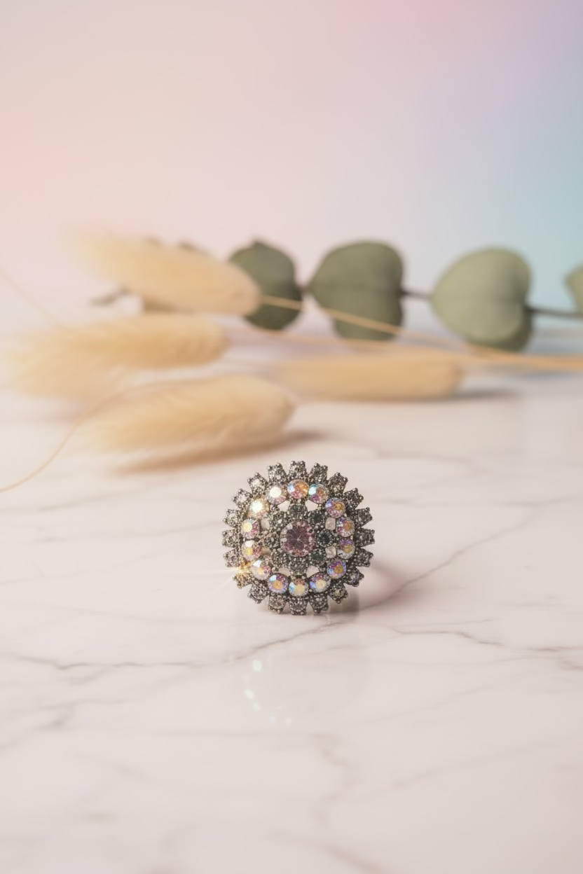 Elegant Kundan Ring - Traditional Indian Jewellery