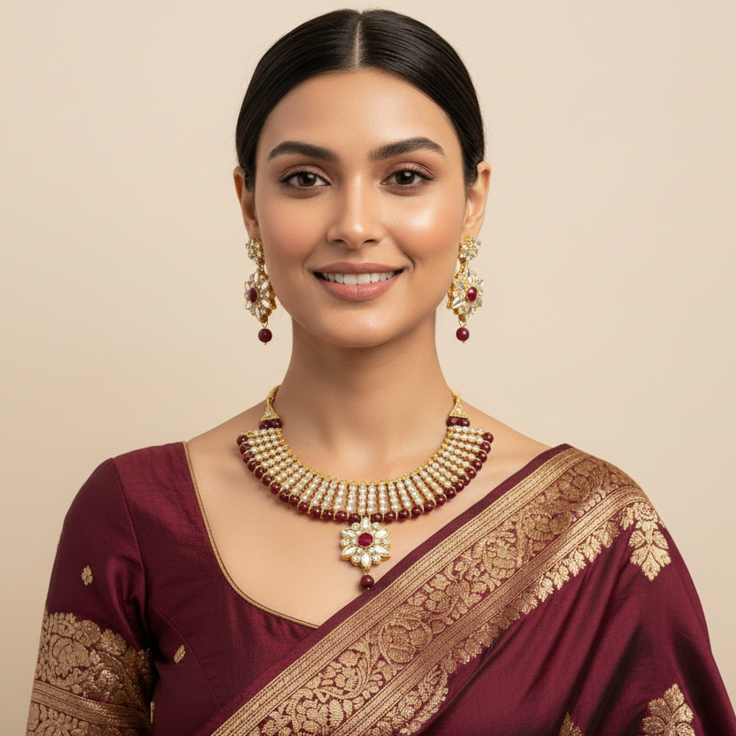 Heirloom Gold & Pearl Jewelry Set – Elegant Bridal Collection