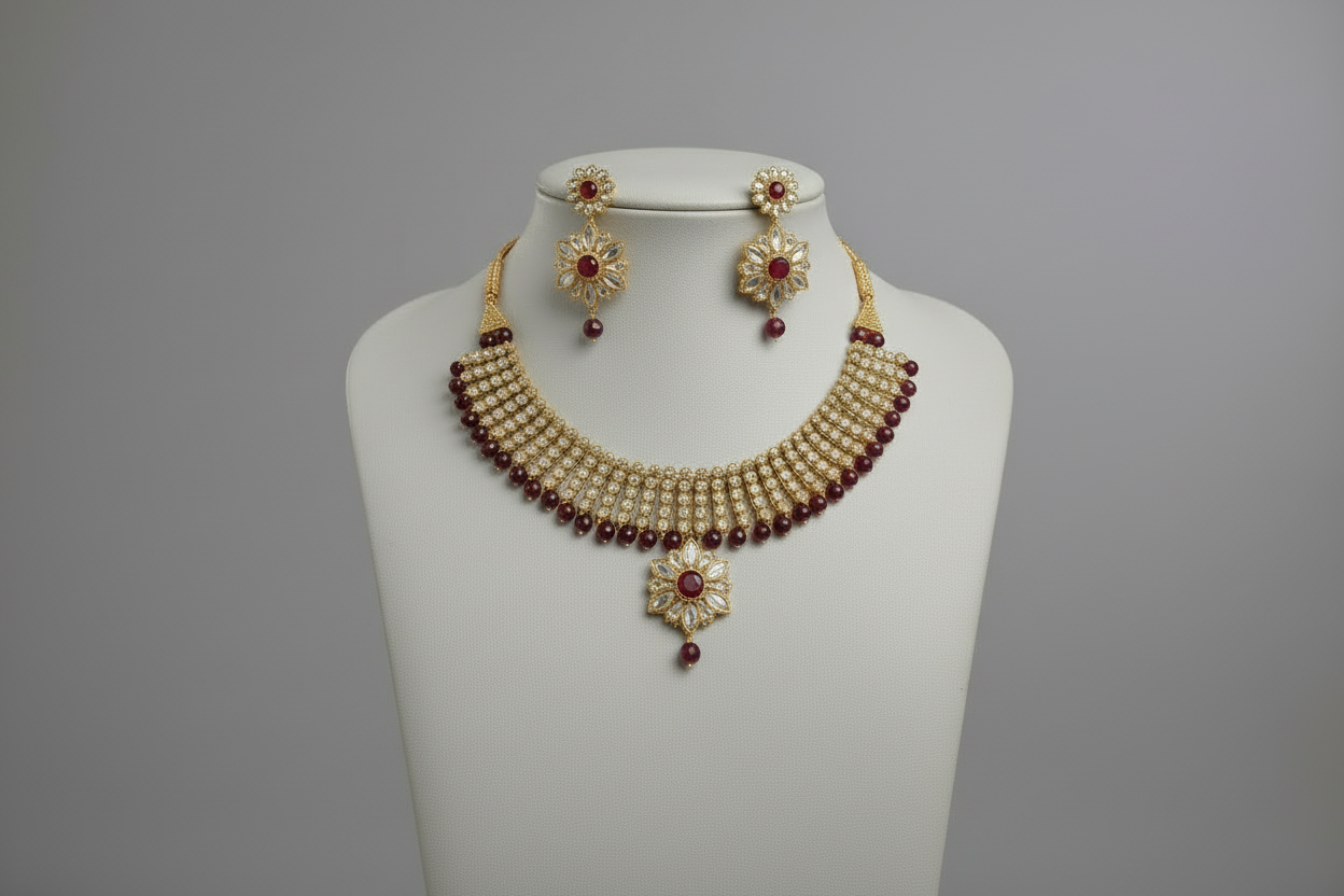 Heirloom Gold & Pearl Jewelry Set – Elegant Bridal Collection